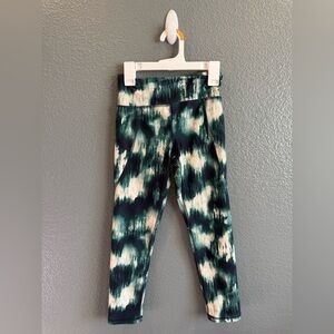 Girls Old Navy Size 8 Medium Green Black Active High-Rise Leggings Yoga Pants